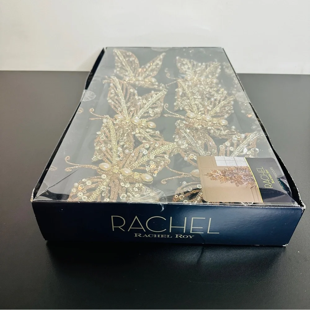 RACHEL Rachel Roy Gold-Colored Butterfly Tree Clip Ornaments NEW! - Picture 6 of 9
